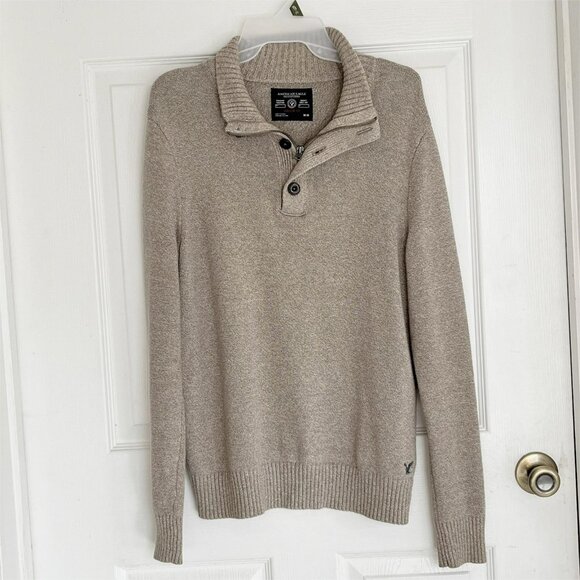 American Eagle Outfitters Other - American Eagle Outfitters Mens 1/4 Zip Henley sz M Mock Neck Y2K Preppy Skater